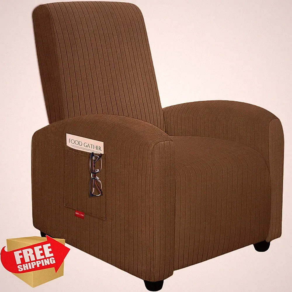striped recliner glider