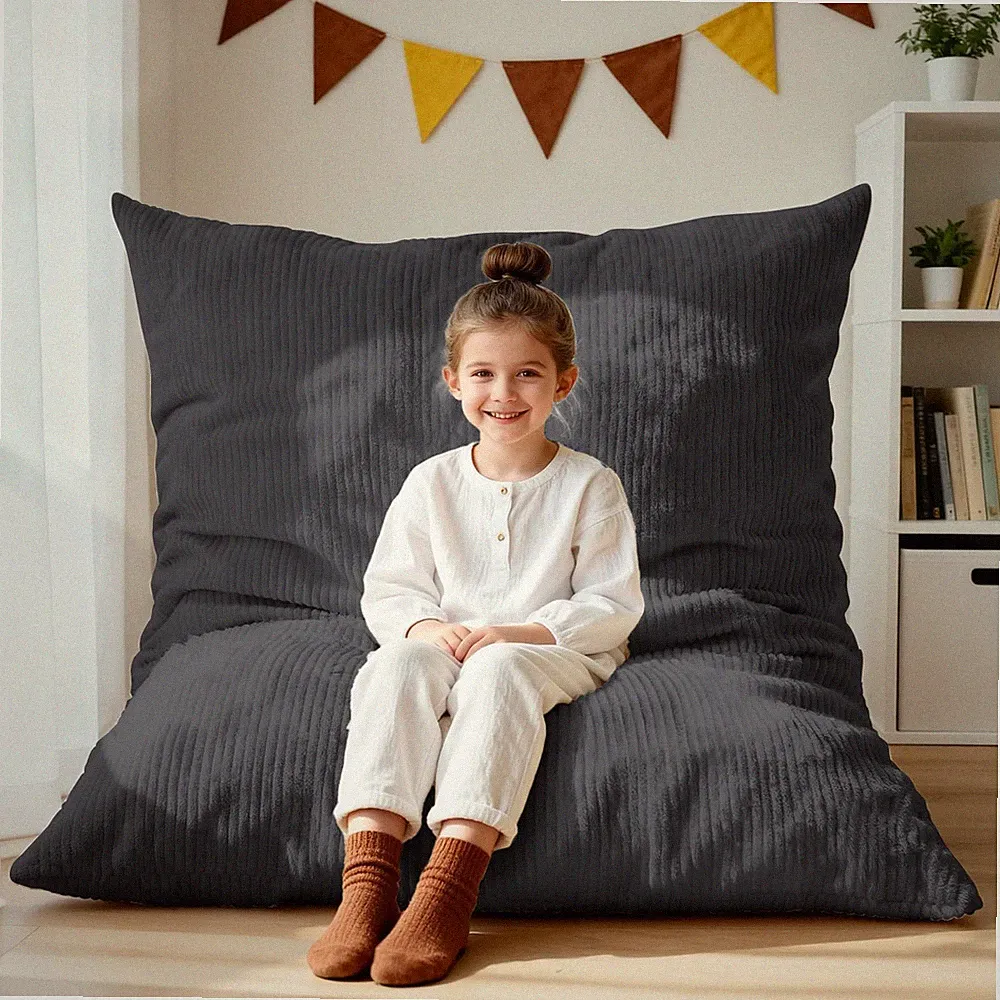 lihtsofty 3 in 1 Kids Bean Bag Chair Bed – Foldable Bean Bag to Lounger & Flo...