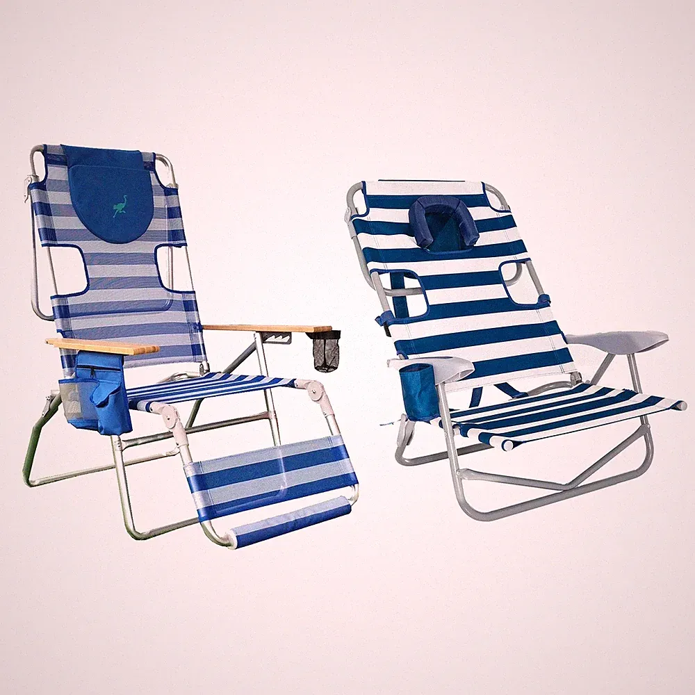 nautical blue striped in door recliners chairs
