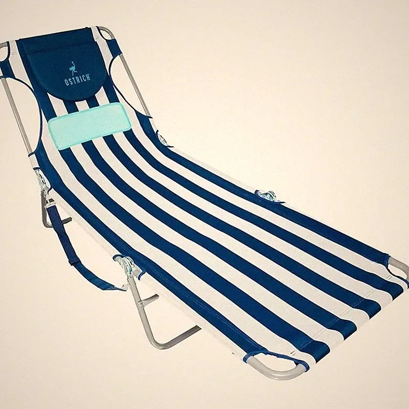 Portable Adjustable Outdoor Lounge Chair Aluminum Reclining Seat Support New