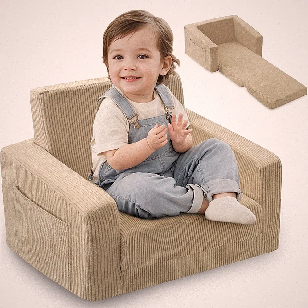 Toddle & Kids Chair,2-in-1 Soft Toddler Couches That Fold Out,Toddler Chairs...